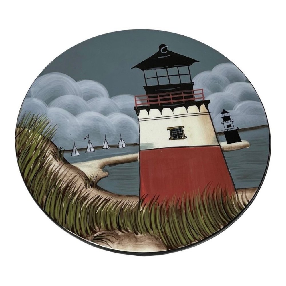 Sakura By The Sea Lighthouse Nautical Trivet